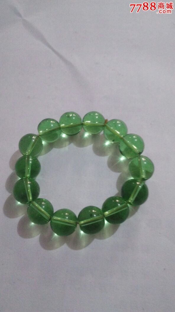 绿琉璃珠手串