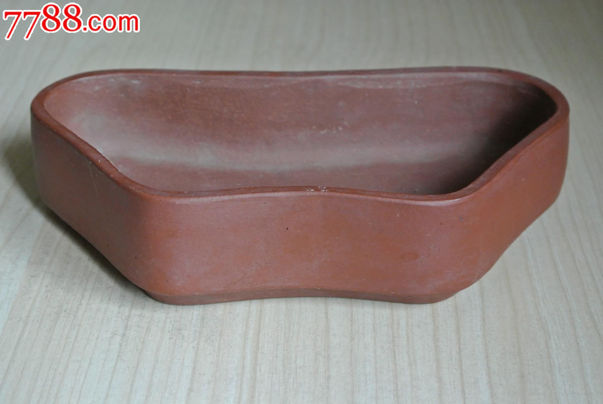 文革清水泥腰形紫砂花盆老紫砂盆收藏_价格160元【戴维妮娅古玩古董商