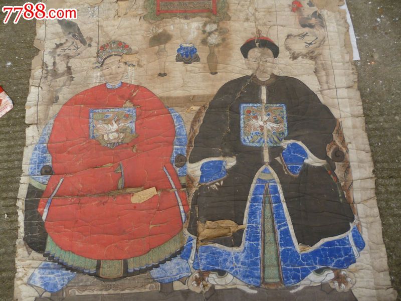 画工精美清代当官人物画