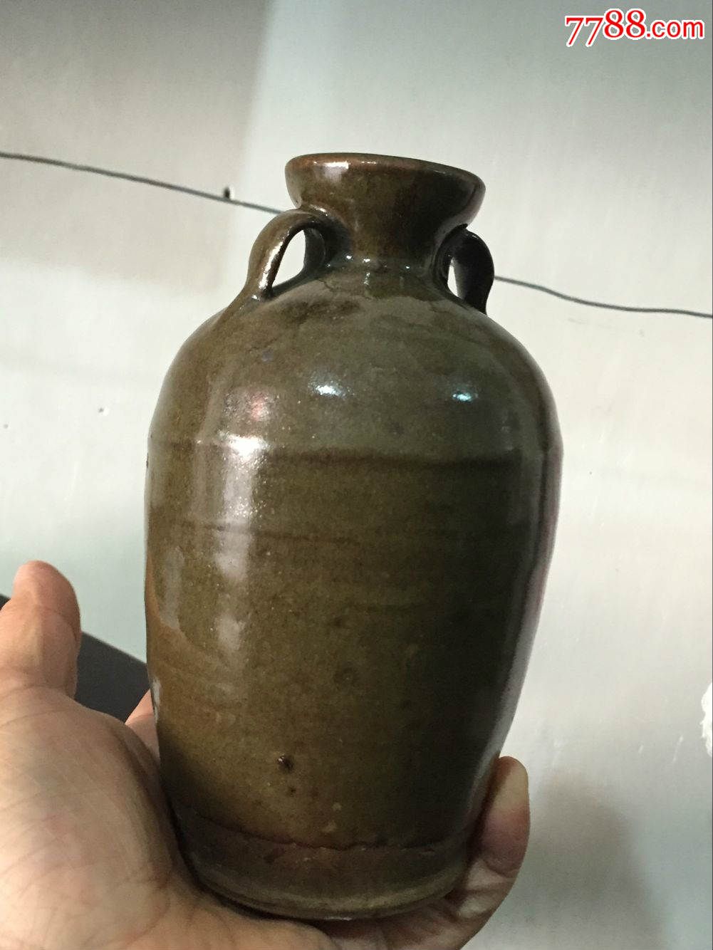 酱釉双耳罐子
