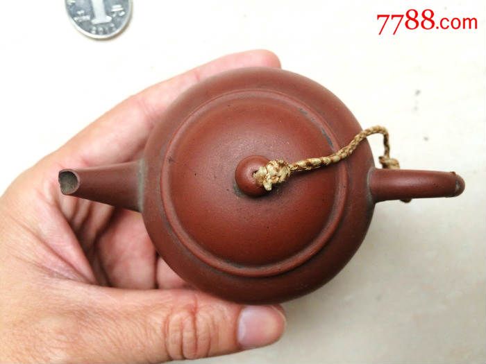 少见款"荆溪惠孟臣制"紫砂水平壶文革紫砂茶壶宜兴紫砂壶