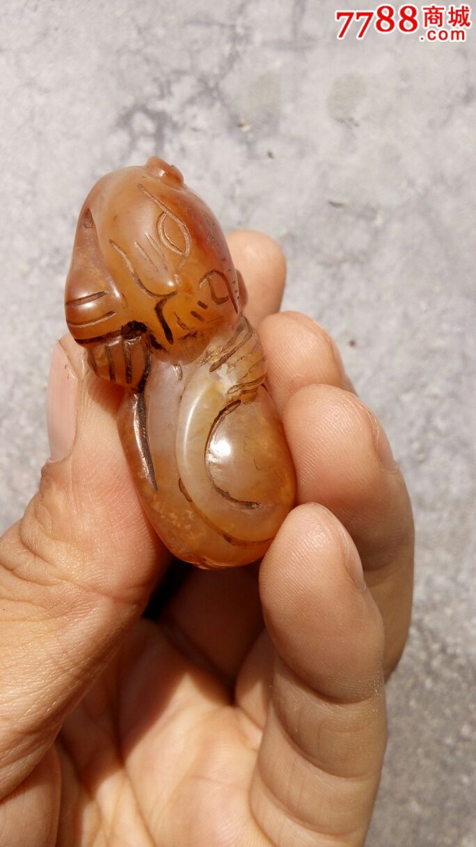 明朝老玛瑙手把件