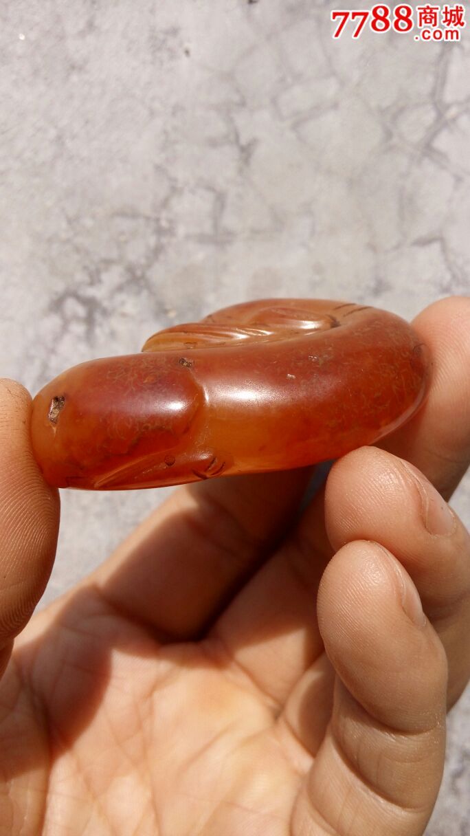明朝老玛瑙手把件