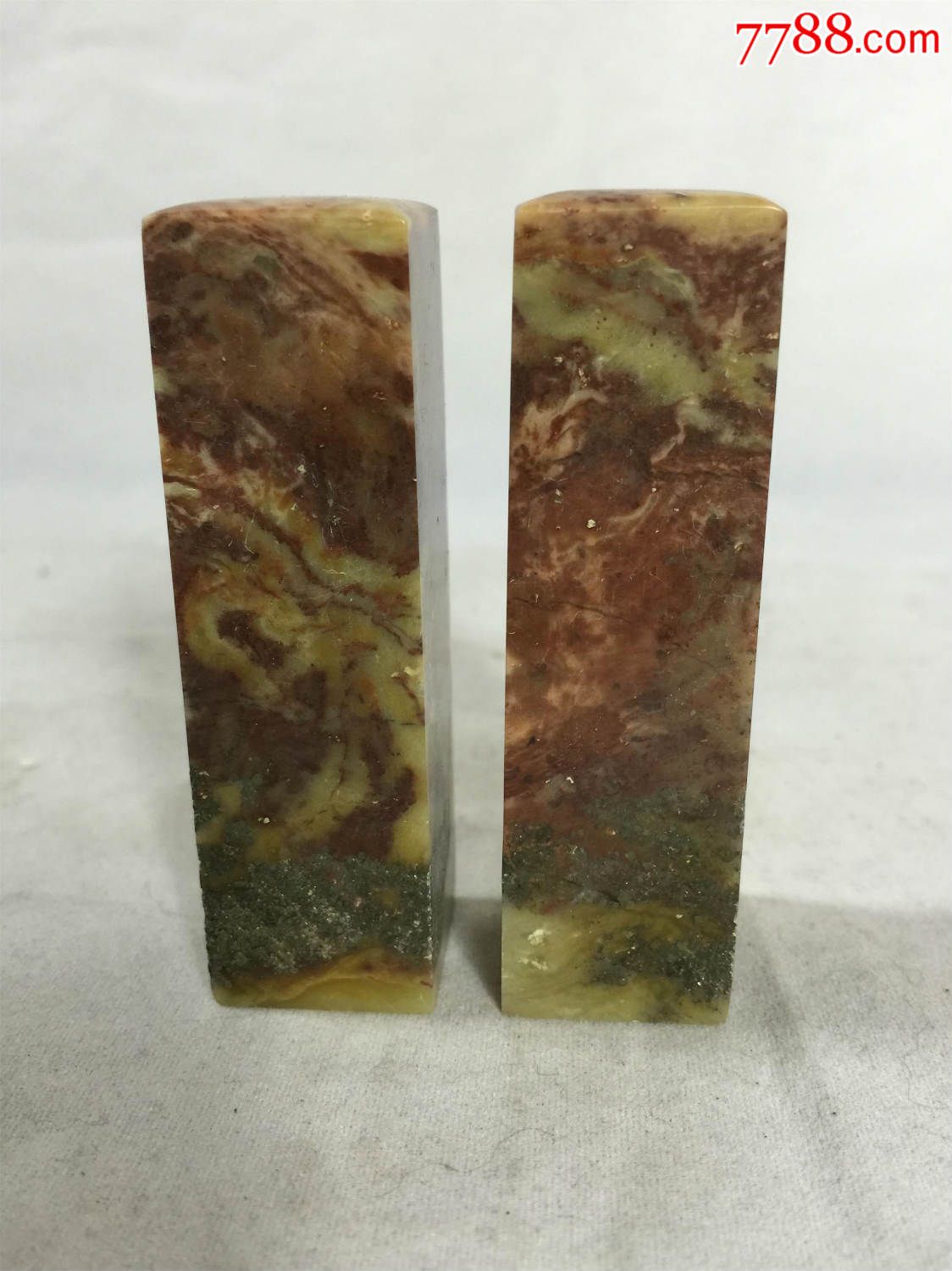 青田石封门图案花对章