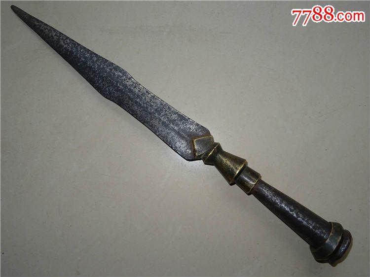 m16601钝口清代铜箍铁制老兵器