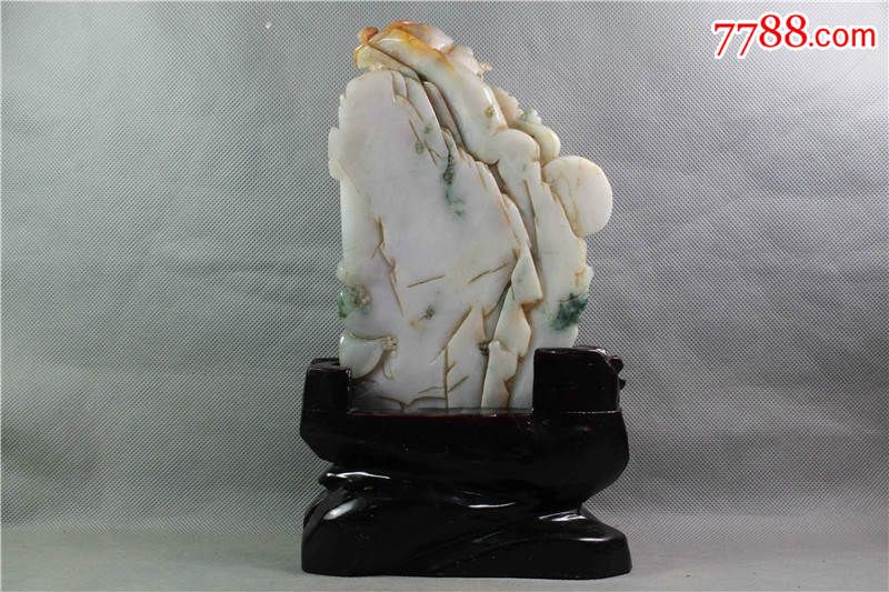 老翡翠林冲风雪山神庙大摆件