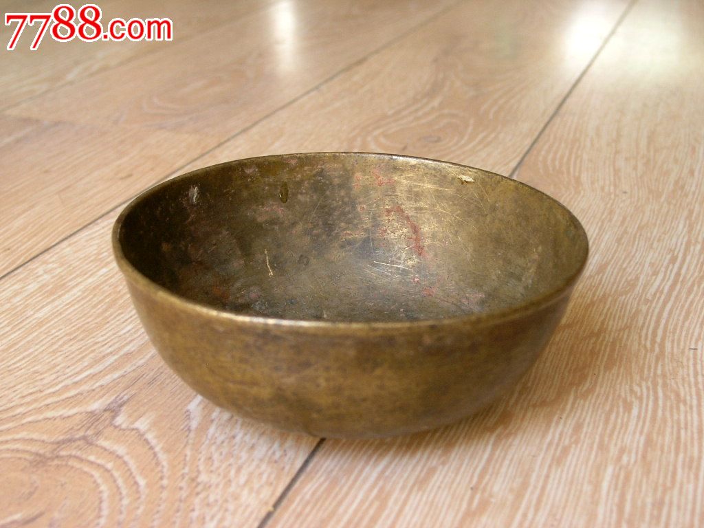 怀旧收藏160505民国抗战时期国军使用的铜碗大号厚实少见