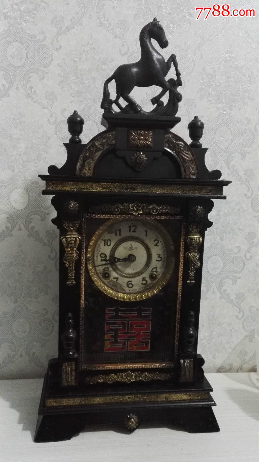 民国卧鹿牌大马钟