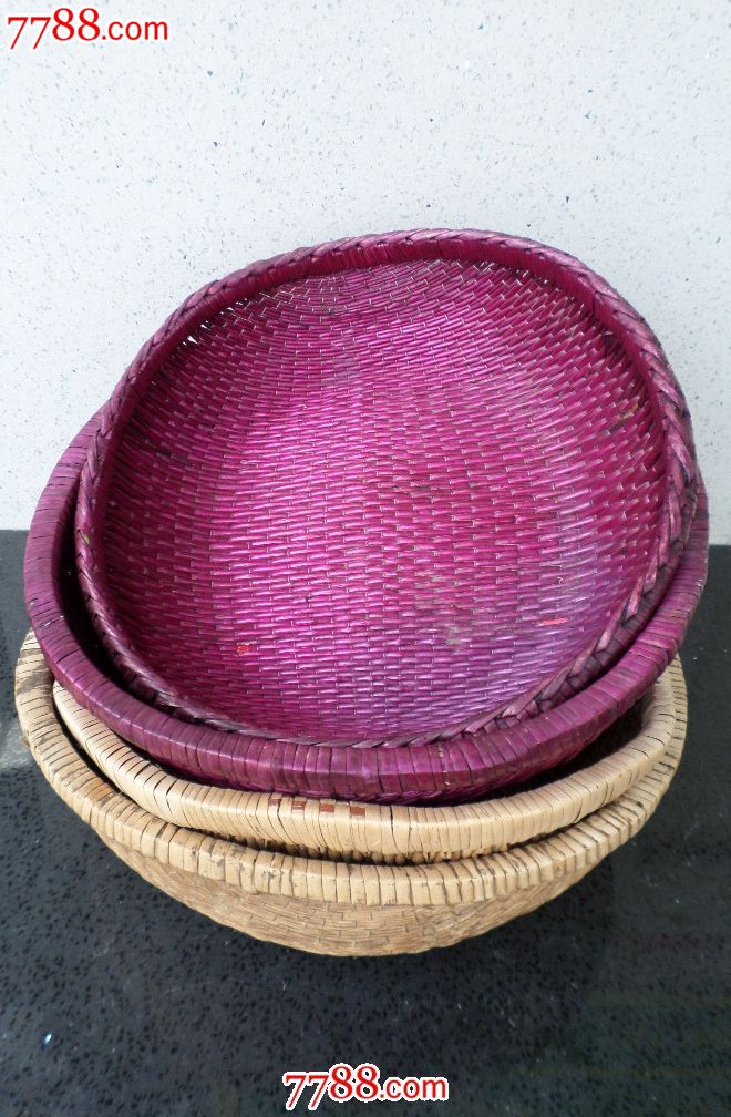 古玩杂项民俗旧物乡下农家常用手工缝纫针线活编筐收纳篓子