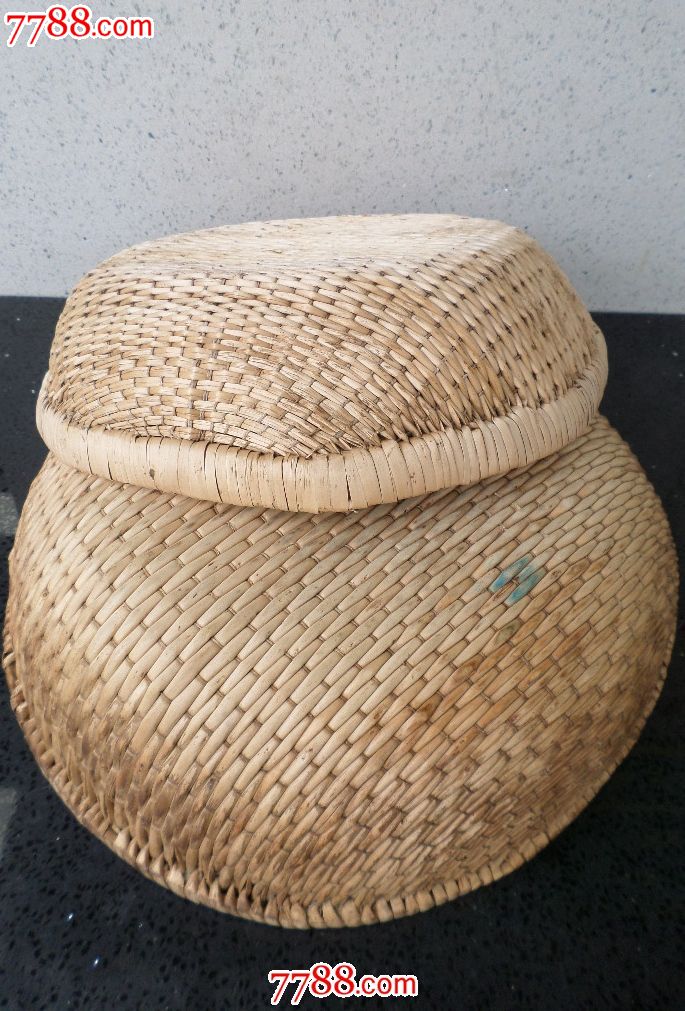 古玩杂项民俗旧物:乡下农家常用手工缝纫针线活编筐收纳篓子