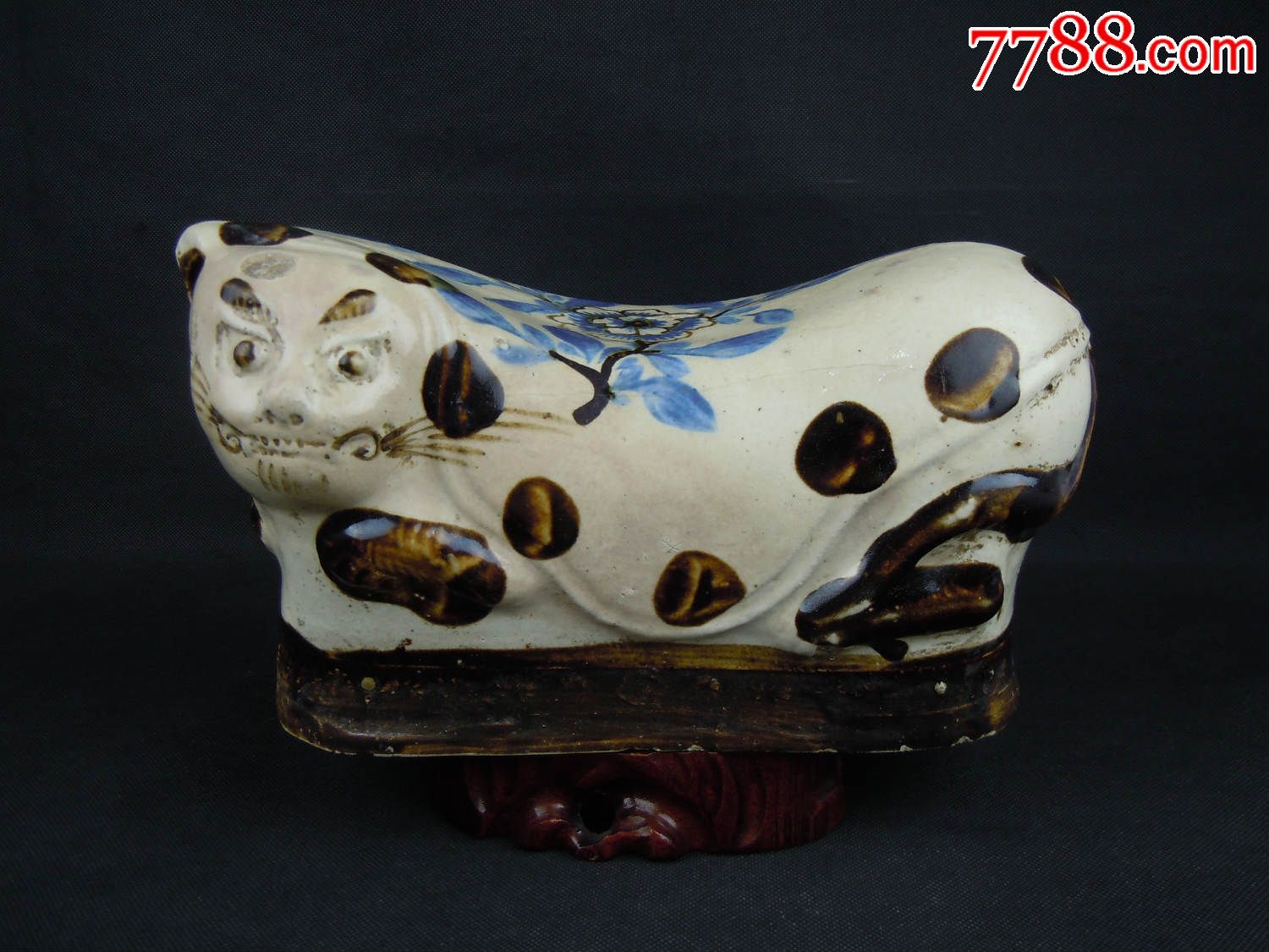 清代晚期磁州窑猫枕-se36708453-彩绘瓷/彩瓷-零售-7788收藏__收藏