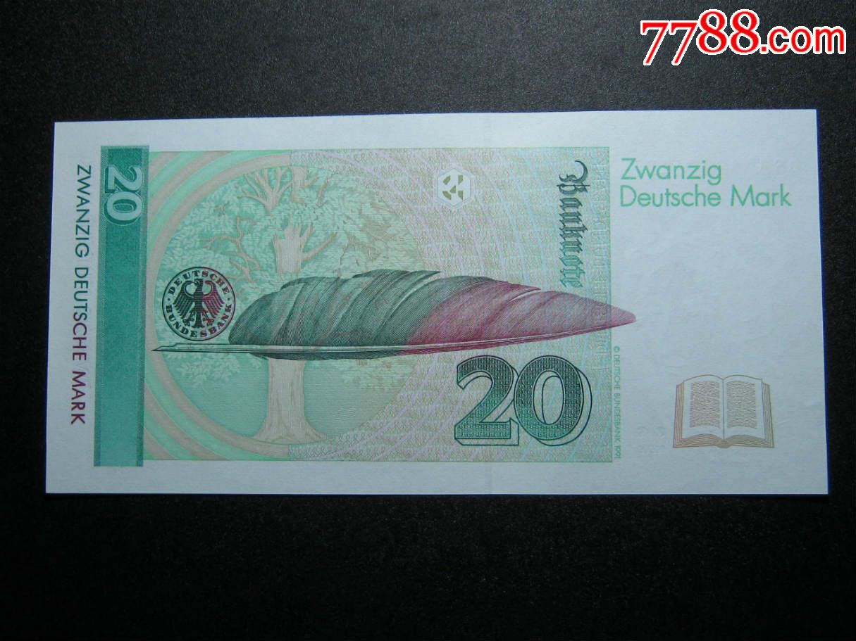 联邦德国20马克1993年全新unc外国纸币包真币