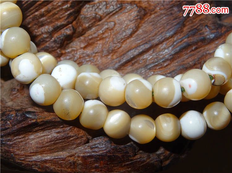 w0101藏传105颗老螺钿老鱼骨