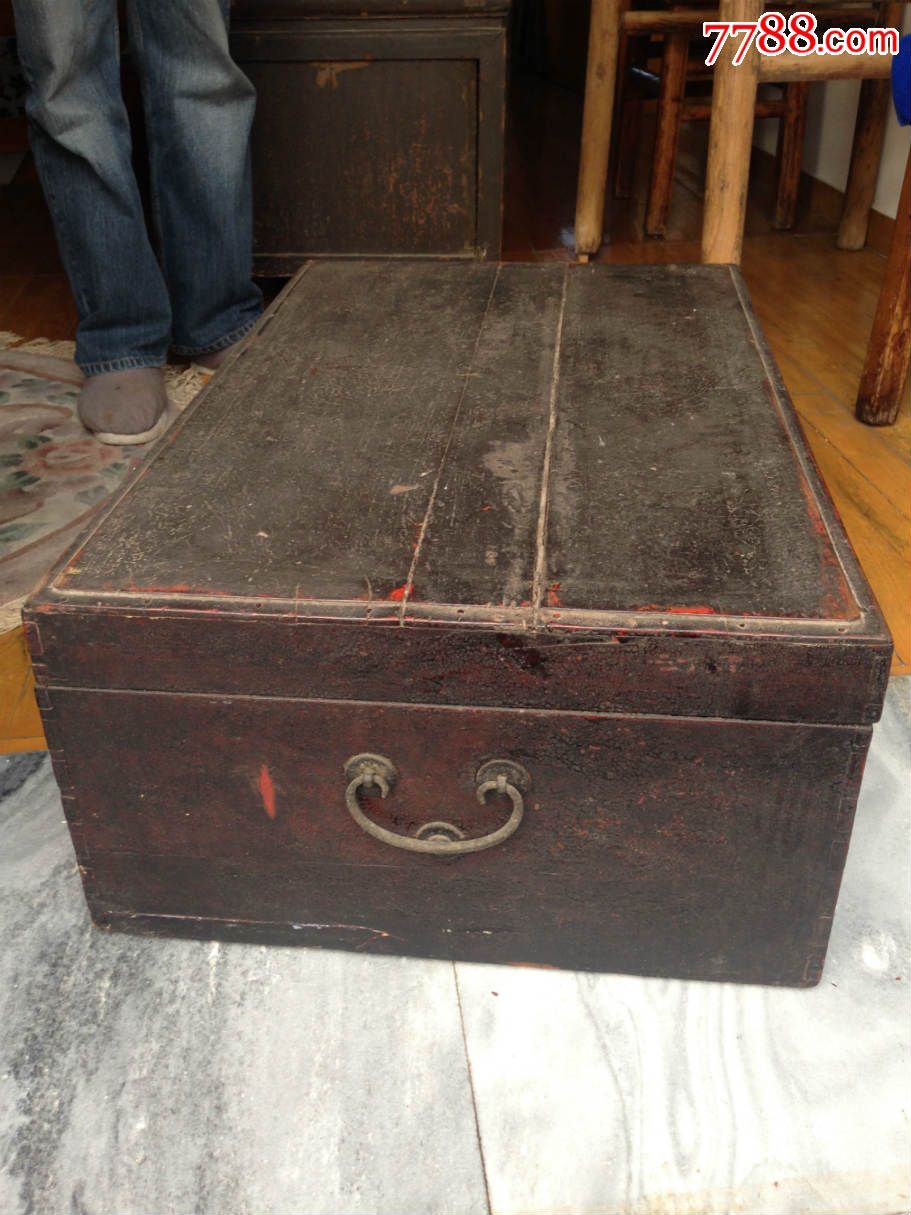 古董古玩收藏家具明清木器大箱子衣箱画箱储物箱木箱