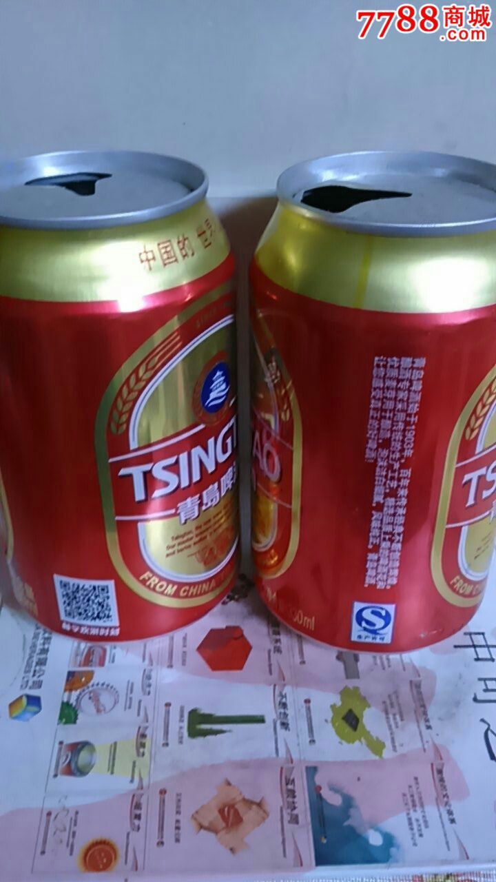330ml青岛啤酒罐(红金)二种