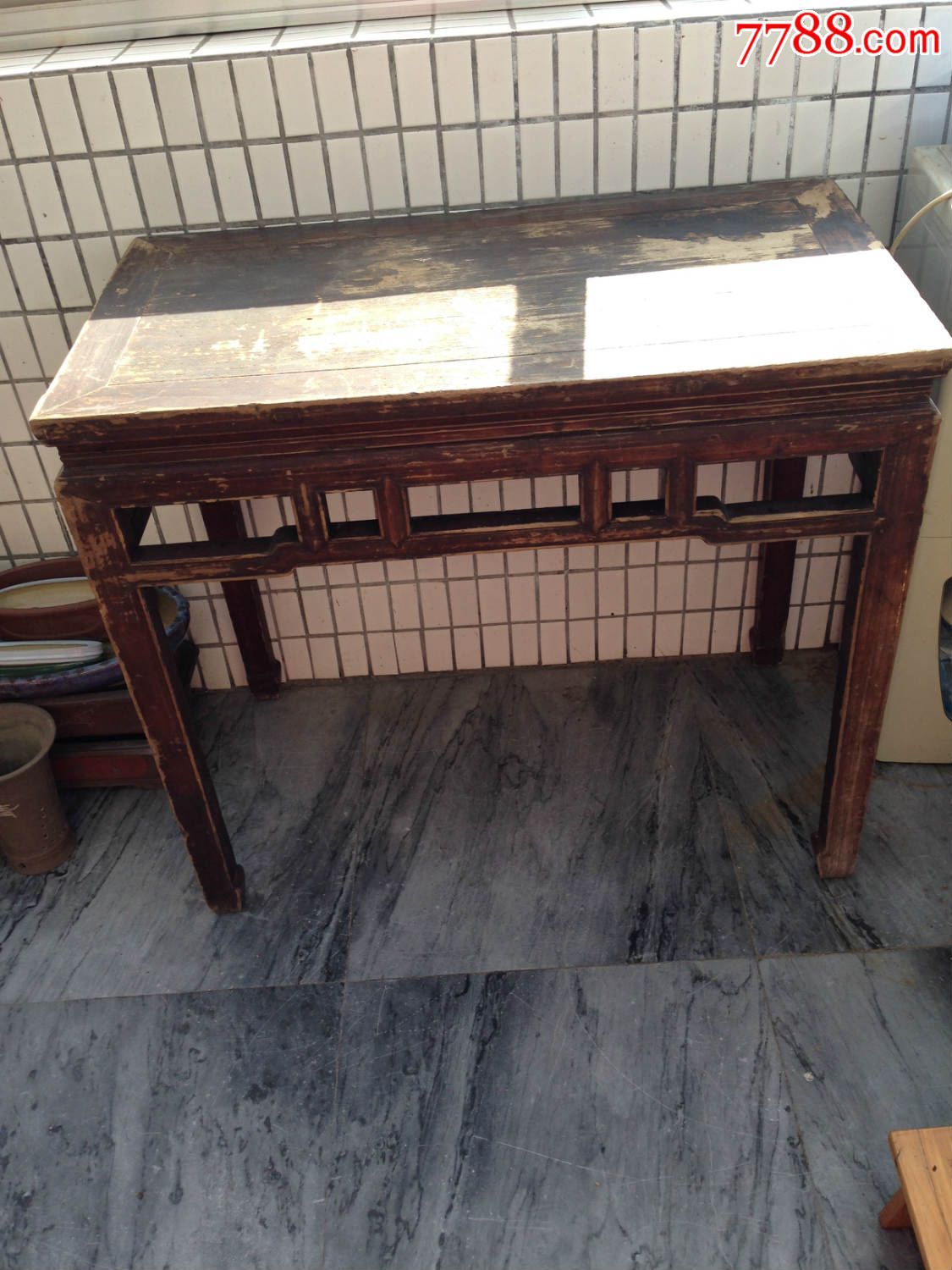 古董古玩收藏半桌书桌桌子明清家具木器