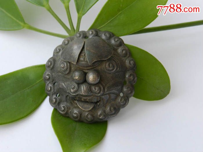 精致少见的虎头银帽花5399