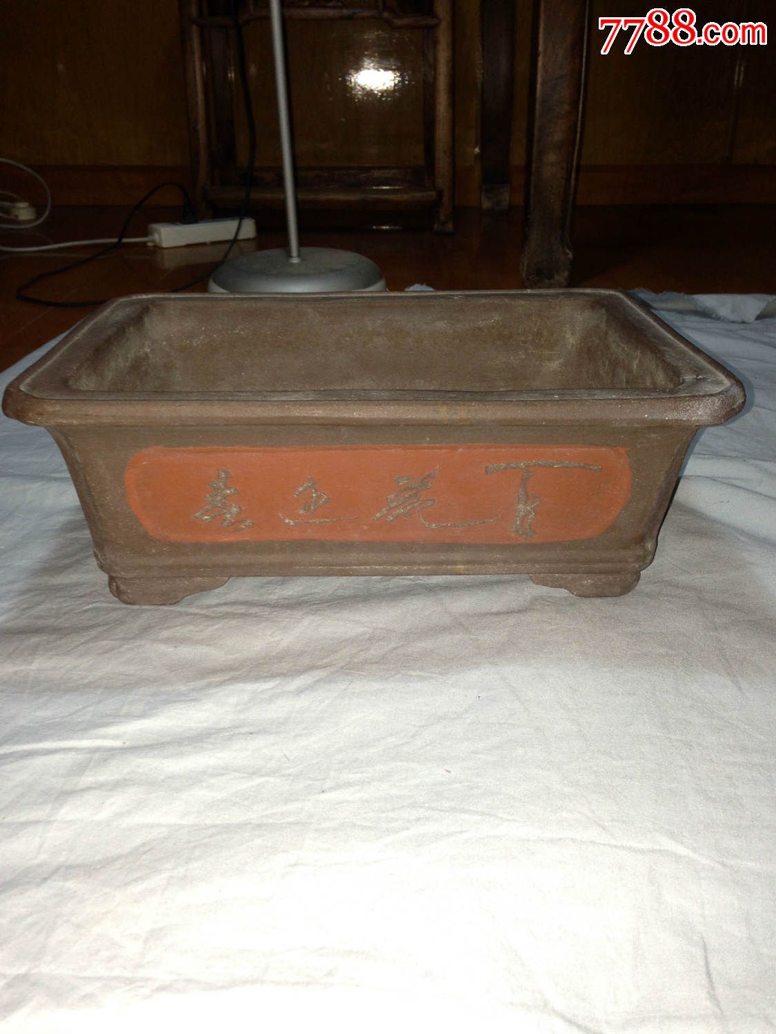 古董古玩收藏紫砂花盆老砂百花迎春文革