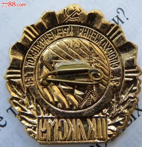 苏联共青团中*克里米秋克电站优秀证章徽章