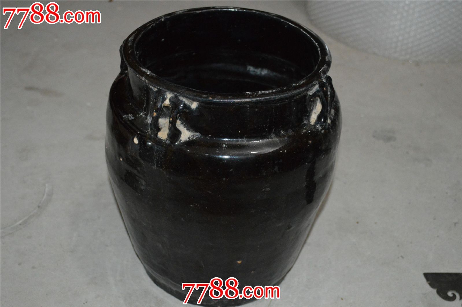 一个清代黑釉大罐1317