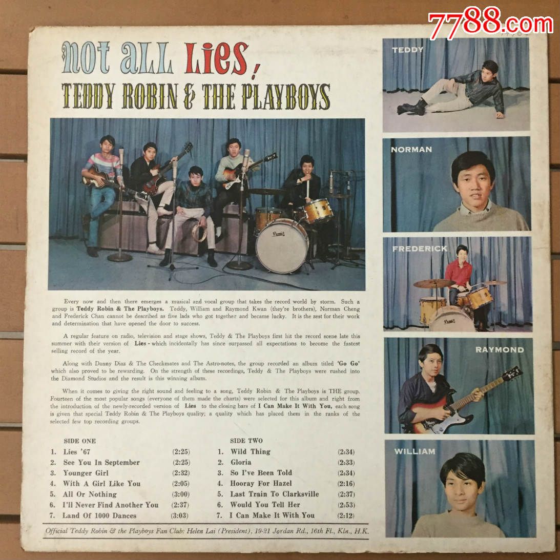泰迪罗宾teddyrobinplayboys12寸黑胶唱片lp