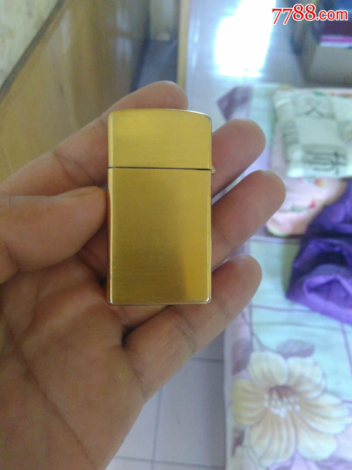 威胜victor不锈钢镀金猫眼打火机