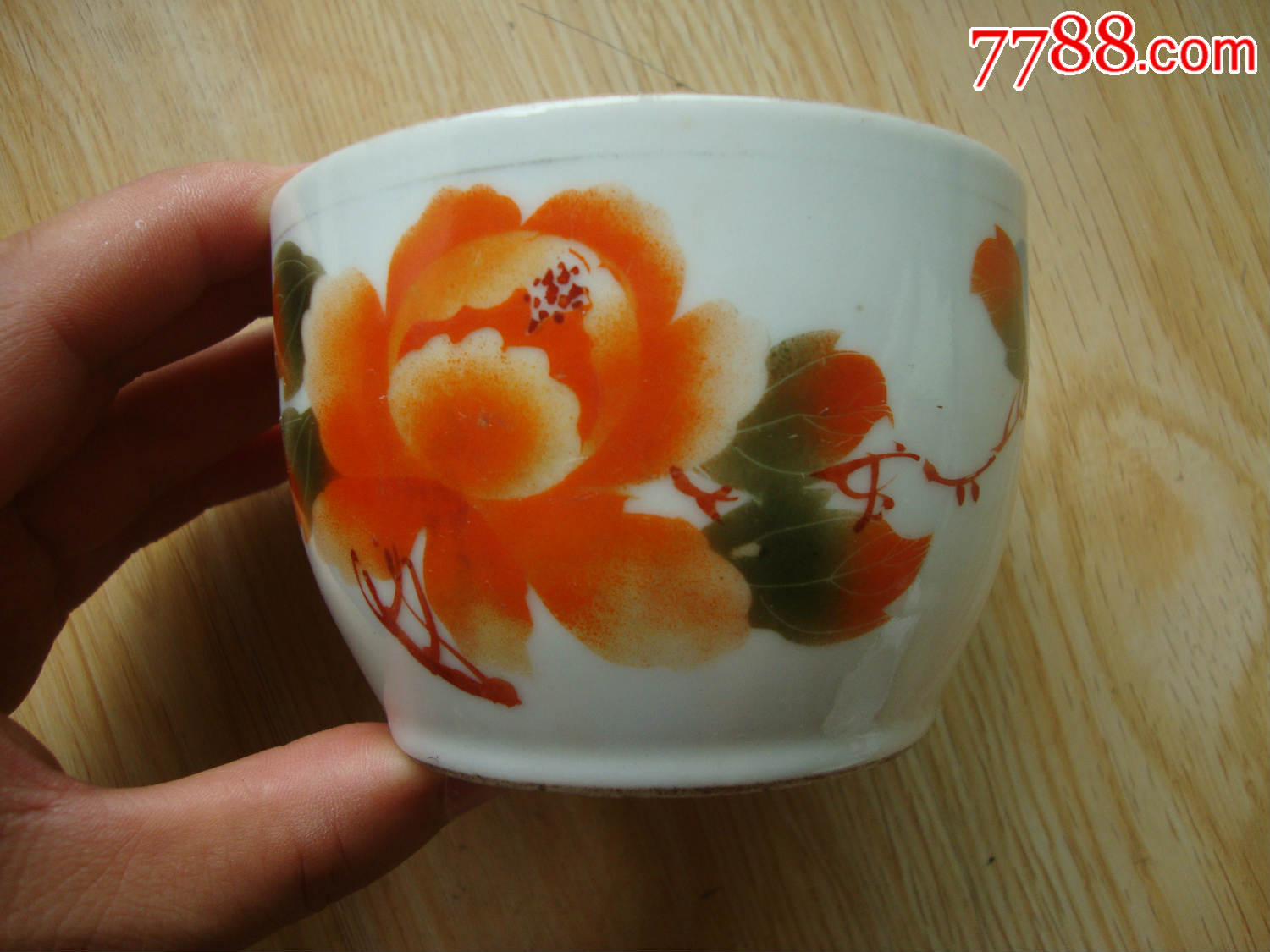 刘义顺款花卉图罐底养花水仙盆多肉肉菖蒲糖罐缸-se37644583-7788瓷器