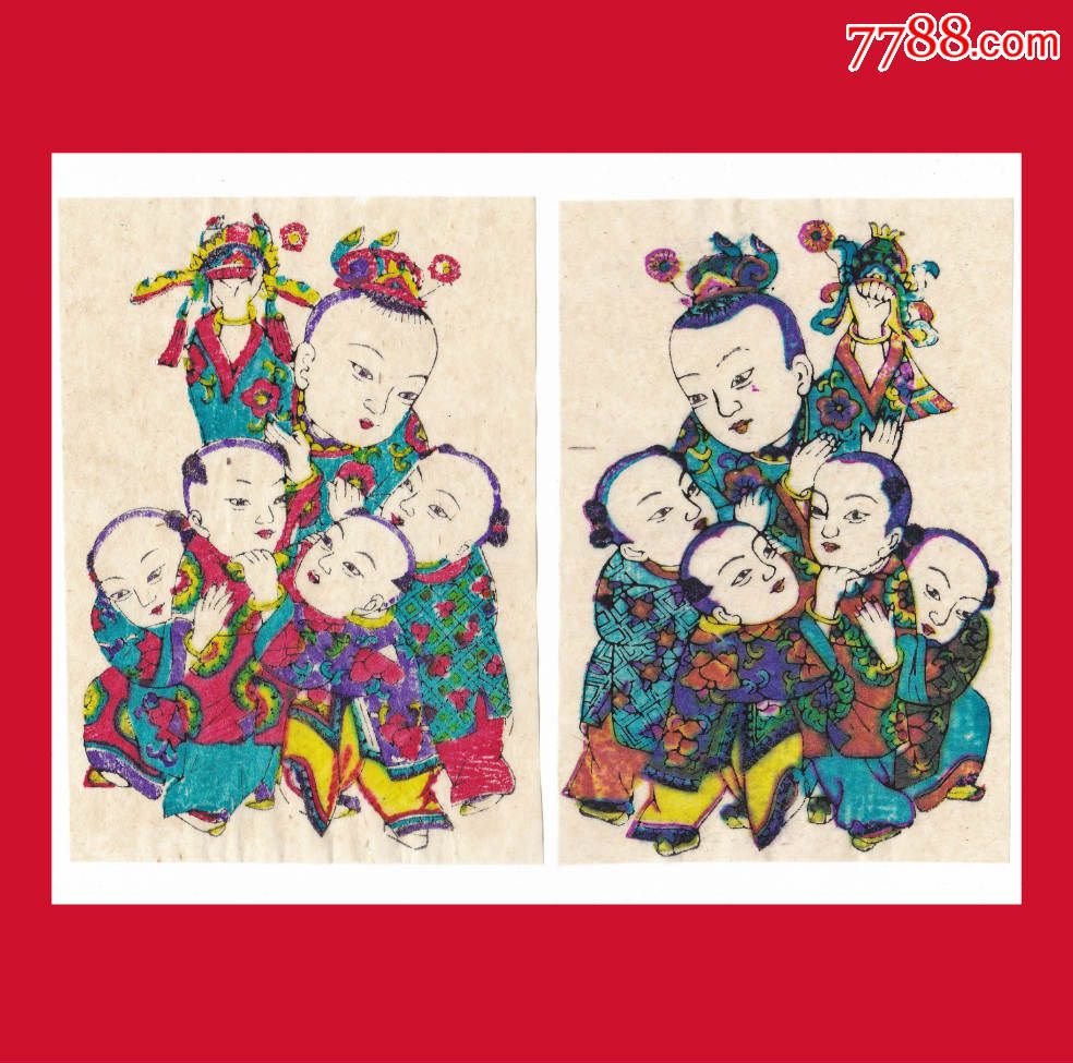 五子夺魁年画