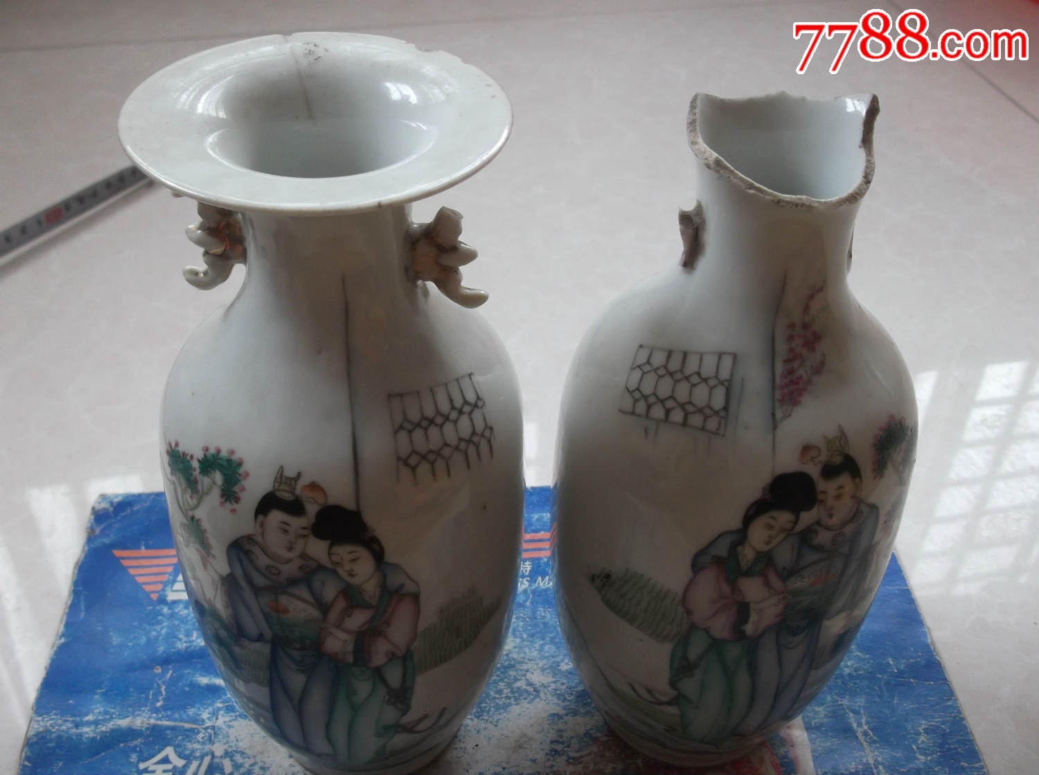 清末民国名家名店民窑精品刘荣盛精品之作大人物金玉良缘红楼梦人物故