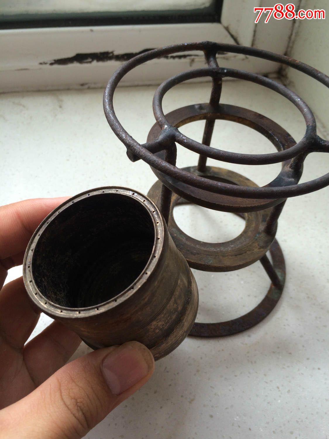 纯手工制作厚重铜酒精炉