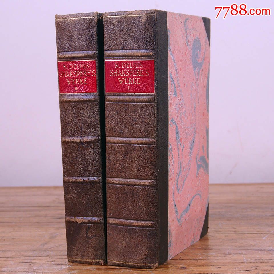 西洋古董精品欧洲精装原版外文书硬皮莎士比亚老书
