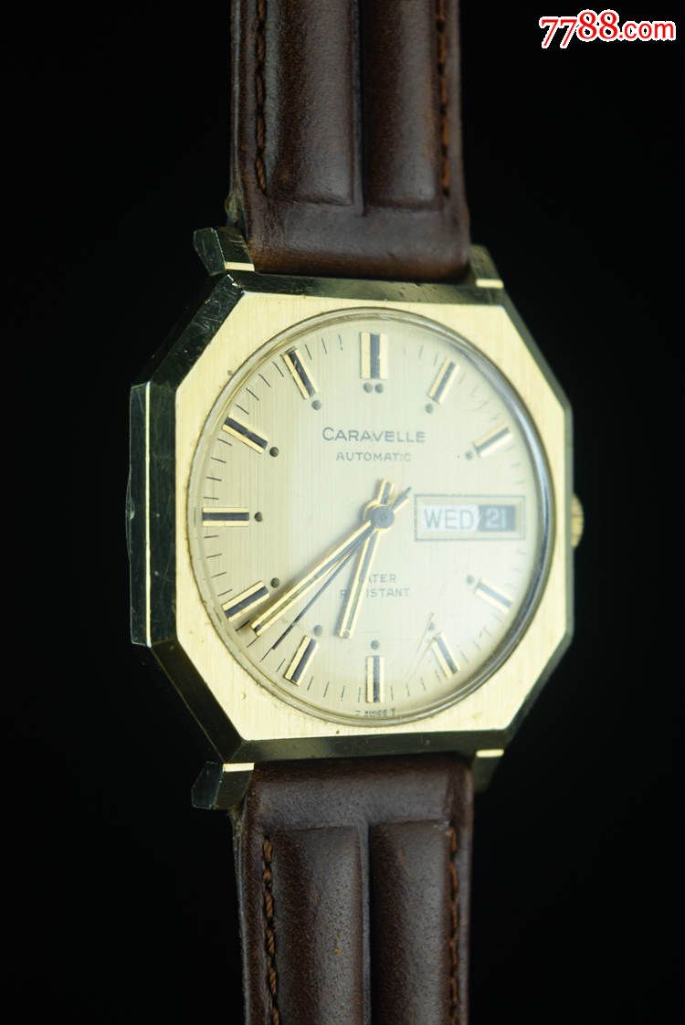 瑞士手表二手腕表机械表男表caravelle17钻全自动功能良好配原盒