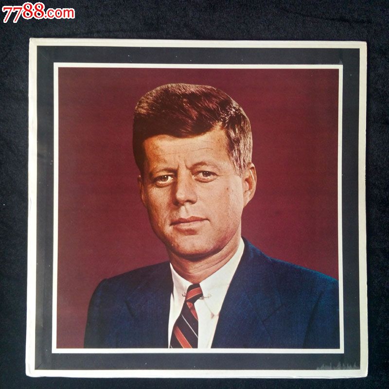 总统肯尼迪演讲录音(讲话)和艾森豪威尔,赫**夫合影,黑胶唱片