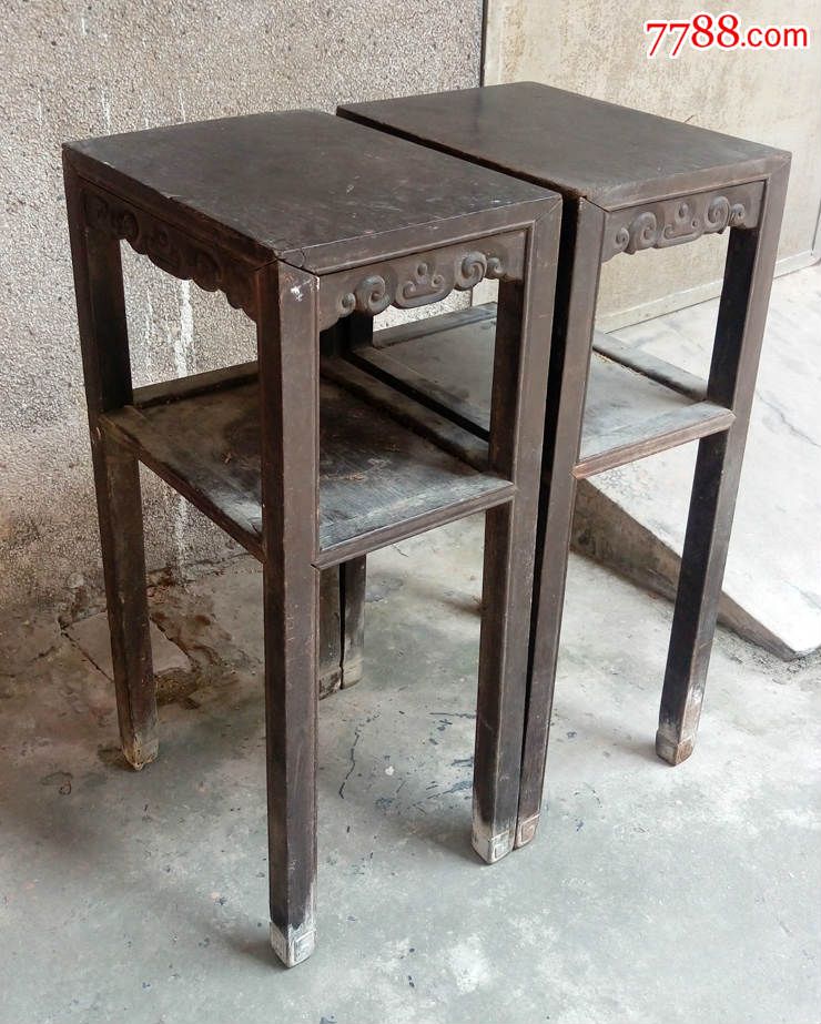 坤甸木茶几一对