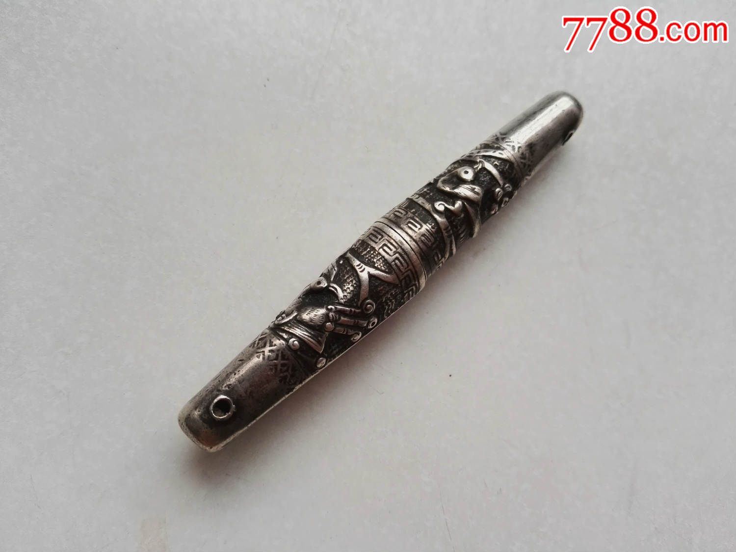 清代花鸟银针筒.已定