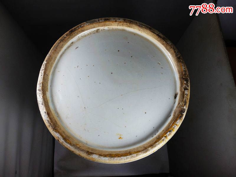 晚清名家张少云作大号富贵白头绘画赏瓶