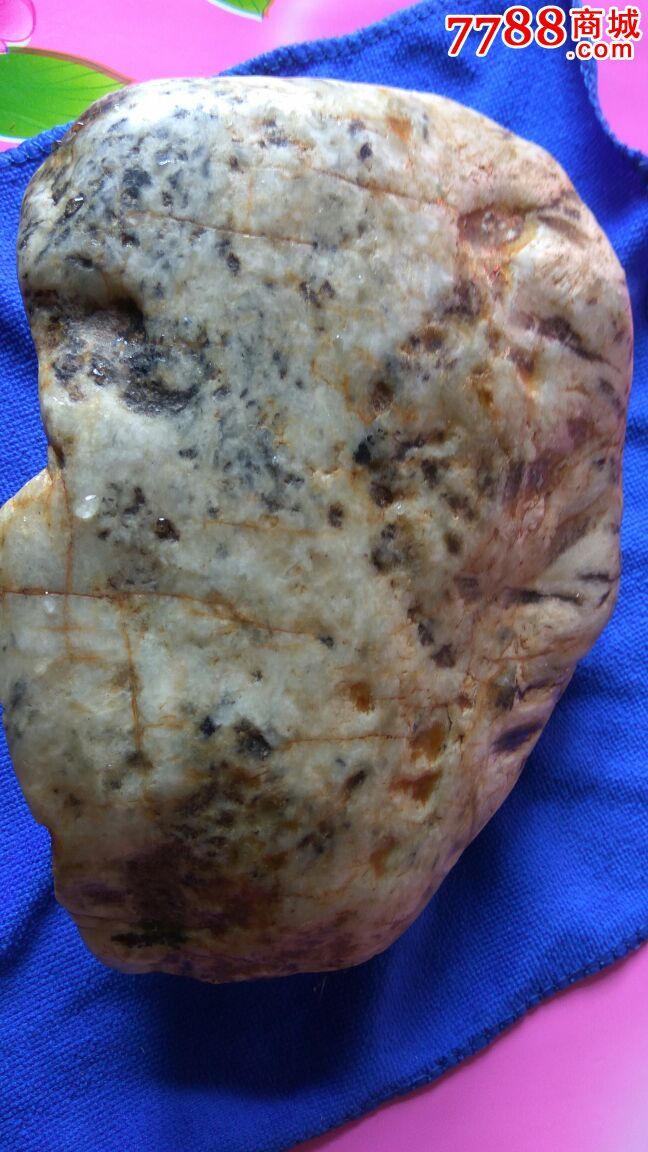 青花老玉籽料 透闪石玉_和田玉_玉诚林奇石木艺【7788收藏__收藏热线