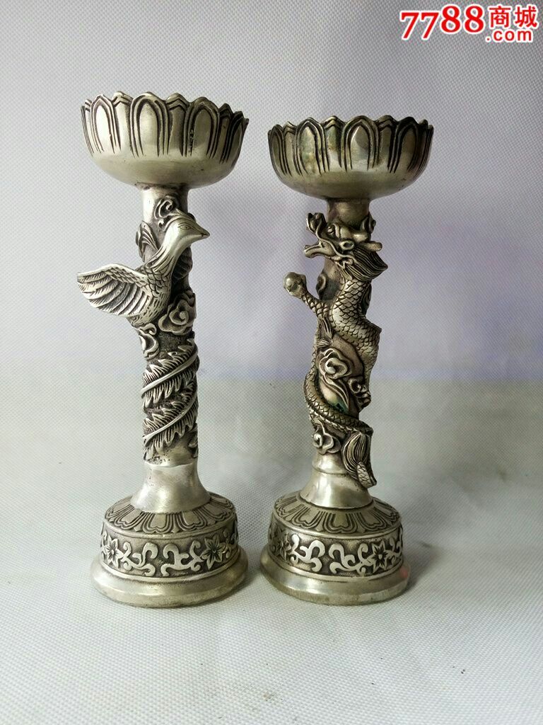 刚收购宋朝龙风烛台一对
