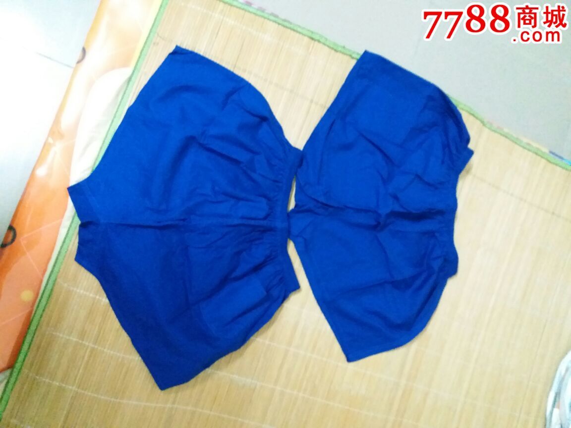 蓝色棉布男士老头内裤.(旧服装)两条一起出售