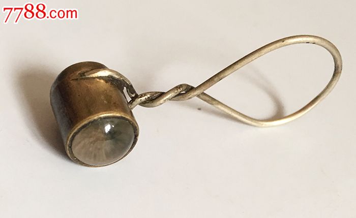 欧洲古玩/古董放大镜/罕有/天然水晶石/黄铜材质/英国产/清代