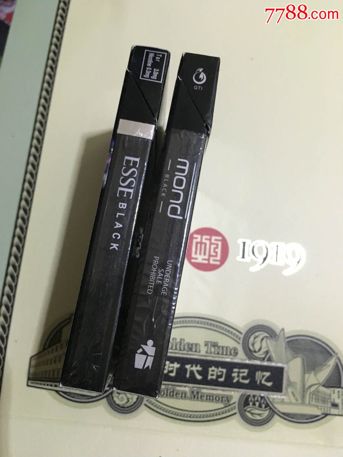 外烟细支一对)空盒完整!