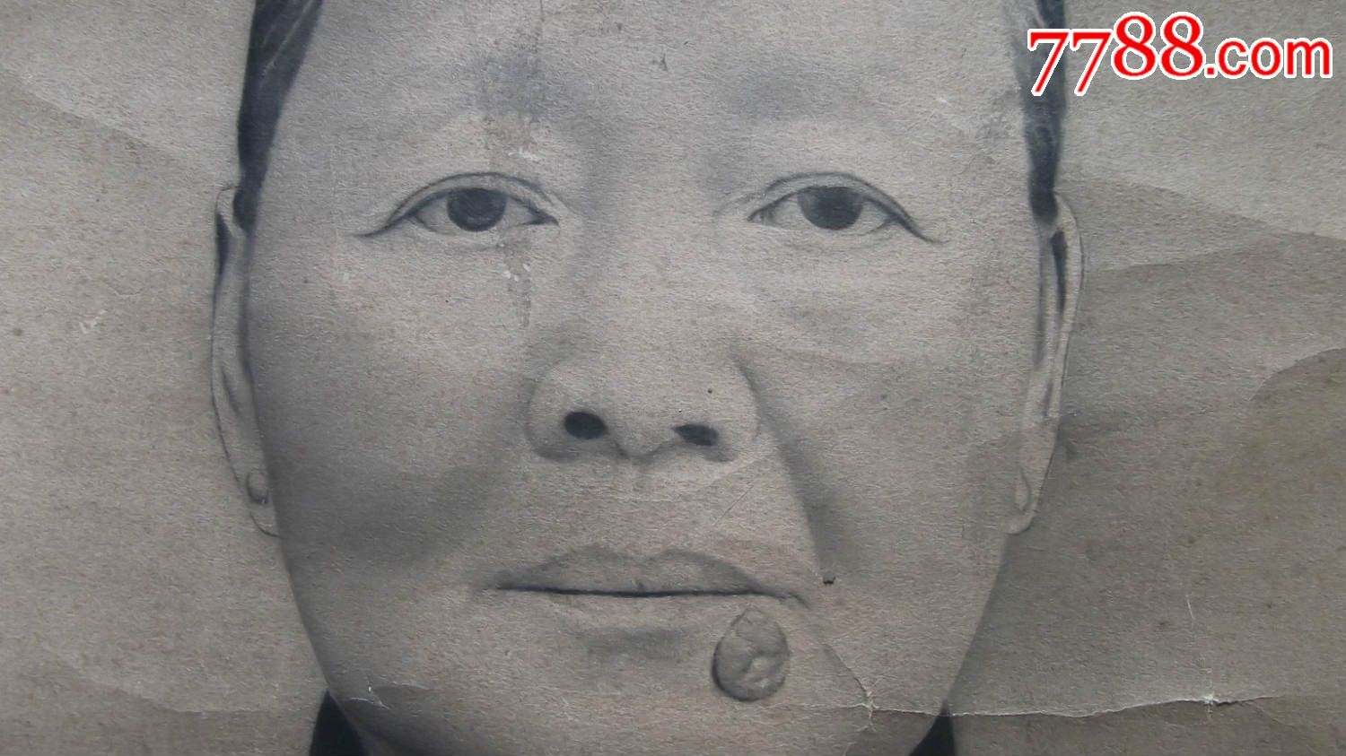 纯手工老碳炭画祖宗画半身像两张一对,从衣服判断是包老无疑