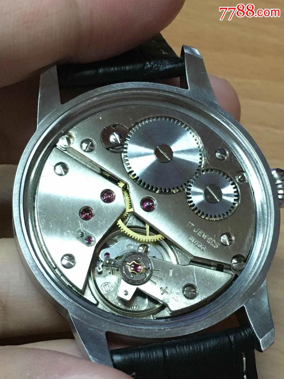 瑞士6497机芯,古董珐琅瓷表盘手动机械表