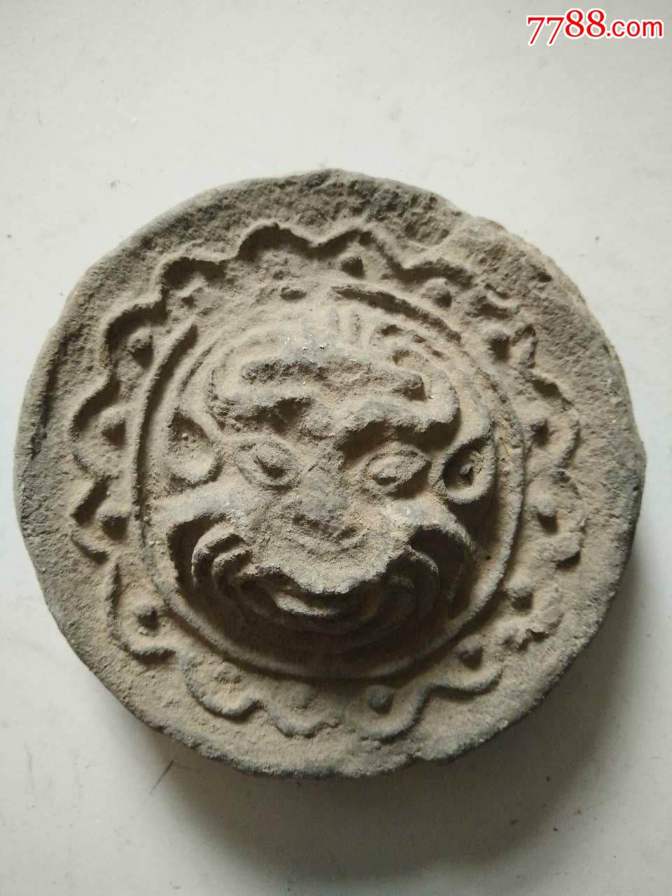 山西古迹古建筑狮子头瓦当收藏古玩收藏品