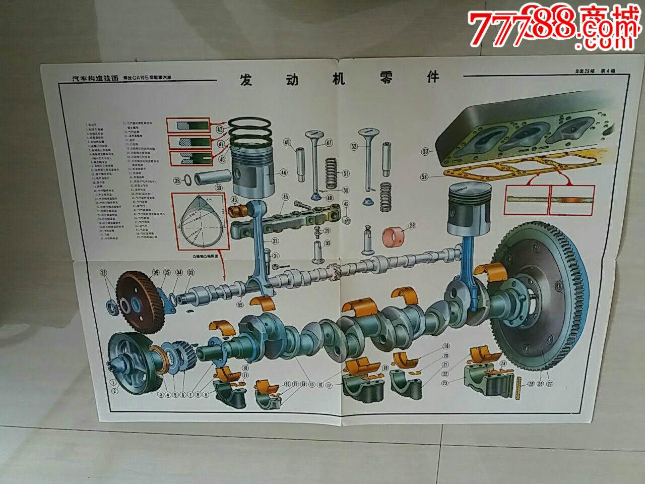 解放ca10b型汽车构造挂图