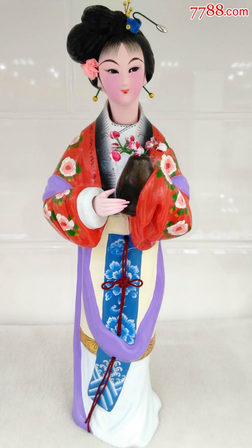 泥人张彩塑仕女人物莺莺