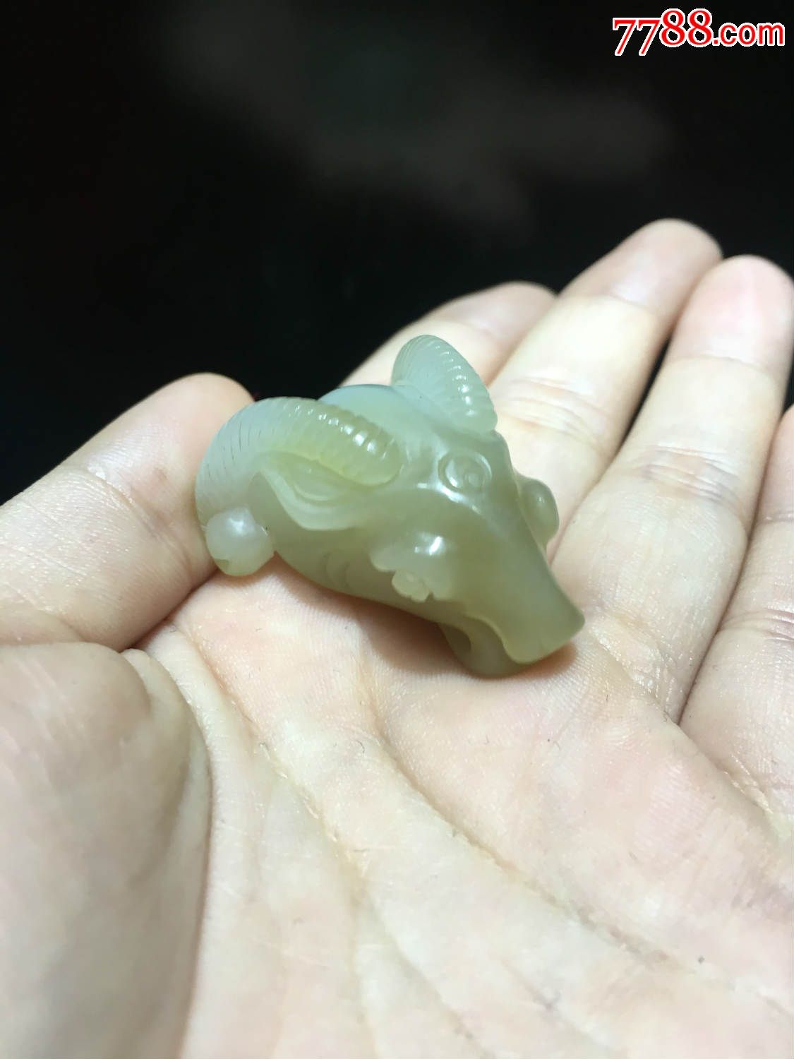 高古玉古玉羊头手把件玩件包老到代