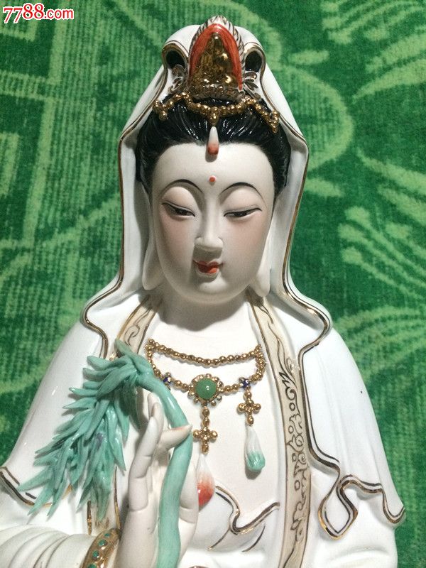 名家名作林鸿禧泥塑作品(有求必应观音菩萨)落款