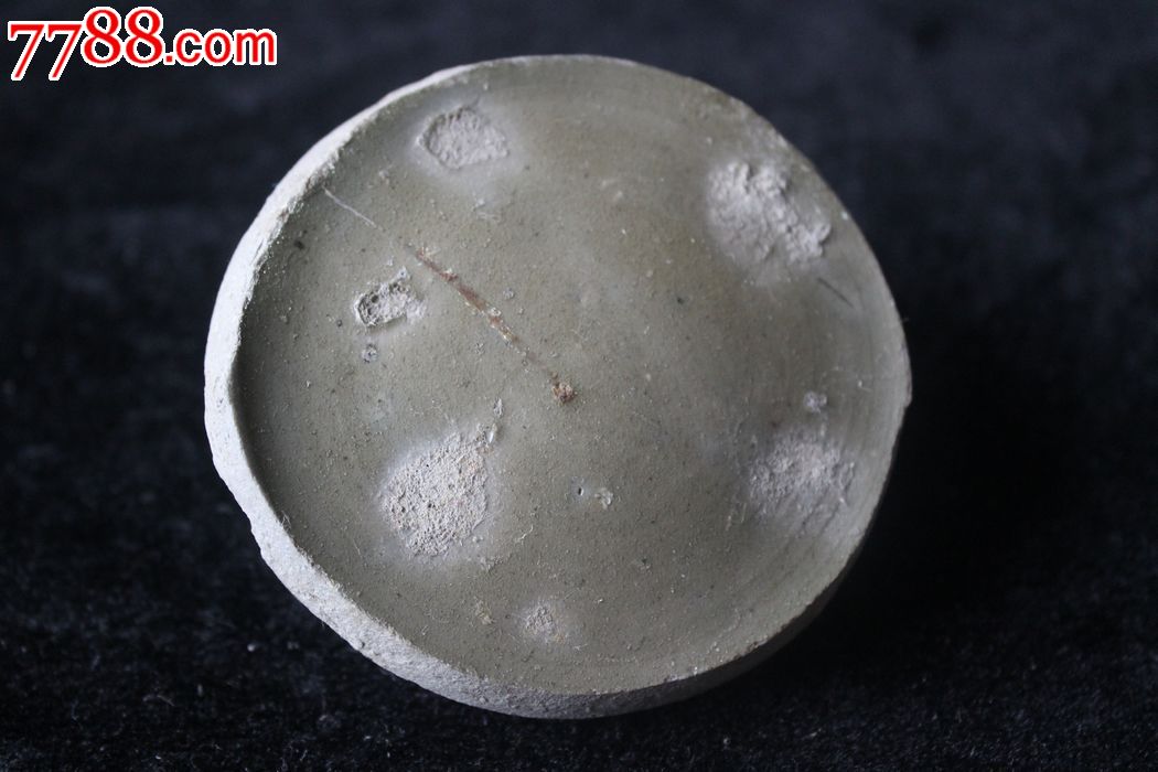 五代上林湖越窑遗址青瓷完整碗底瓷片标本最宽处70mmyy1268
