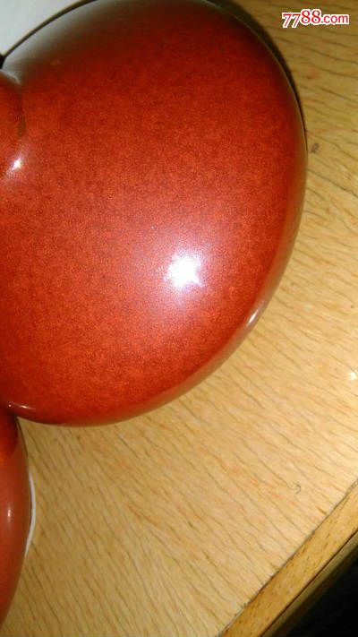 80年代磁州窑铁红釉水仙瓶